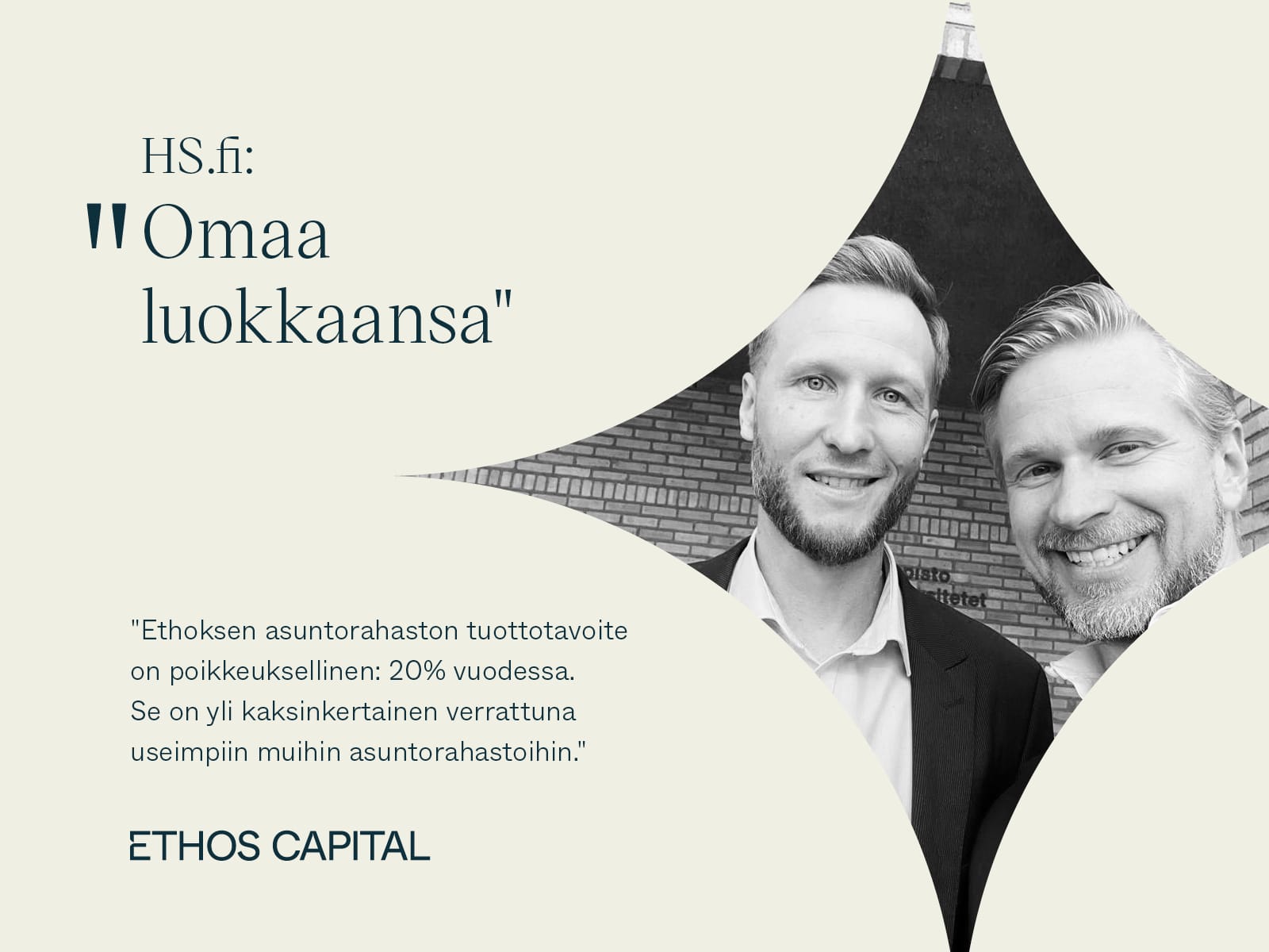 Erkko Etula ja Ethos Capital esillä HS Visiossa